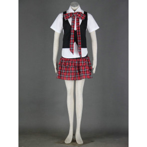 Red Check Sexy Japanese School Uniform Cosplay Costume