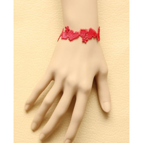 Red Concise Office Girls Lolita Wrist Strap