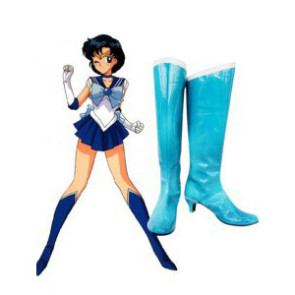 Sailor Moon Sailor Mercury Imitation Leather Cosplay Boots