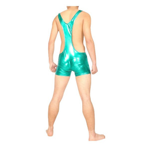 Sexy Green Shiny Metallic Unisex Zentai Suit