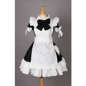 Short Sleeves Cotton Cosplay Maid Costume