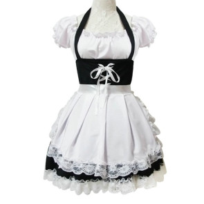 Short Sleeves Lace Sweet Cosplay Maid Costume