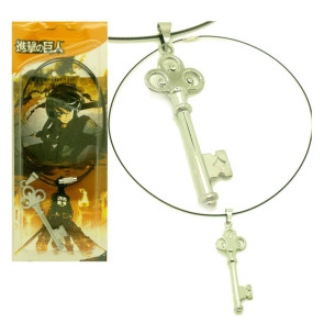 Silver Attack On Titan Eren Cosplay Key Necklace