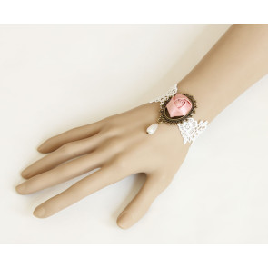 Sweet Lace Bead Rose Lolita Wrist Strap