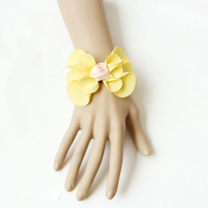 Sweet Yellow Floral Rose Lolita Wrist Strap