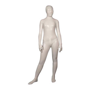 White Full Body Unisex PVC Zentai Suit
