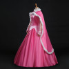 Disney Sleeping Beauty Princess Aurora Pink Dress Cosplay CostumeWith Cape