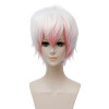 White and Pink 30cm Mystic Messenger Unknown Cosplay Wig