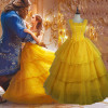 2017 New Movie Beauty and the Beast Belle Princess Dress Cosplay Costume