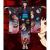 Hell Girl: Three Vessels Jigoku Shoujo Mitsuganae Ai Enma Kimono Cosplay Costume