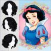 Black 30cm Princess Snow White Cosplay Wig