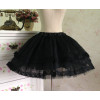 Gothic Black Organza Layered Lolita Skirt