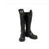 07-Ghost Mikage Celestin Black Faux Leather Cosplay Boots