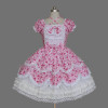 Pink And White Short Sleeves Stylish Cotton Classic Lolita Dress
