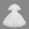 White Short Sleeves Bows Cotton Sweet Lolita Dress