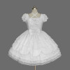 White Short Sleeves Lace Bow Lovely Sweet Lolita Dress
