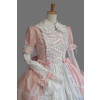 Pink And White Long Sleeves Cotton Sweet Lolita Dress