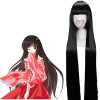 Black 110cm Tonhou Project Houraisan Kaguya Cosplay Wig