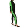 Black And Green Lycra Spandex Unisex Zentai Suit