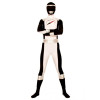 Black And White Lycra Shiny Metallic Superhero Zentai Suit
