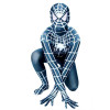 Black And White Spiderman Lycra Spandex Zentai Suit