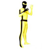 Black And Yellow Full Body Lycra Spandex Unisex Zentai Suit