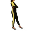 Black And Yellow Lycra Spandex Unisex Zentai Suit