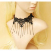 Black Lace Metal Chain Classic Lolita Necklace