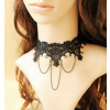 Black Lovely Lace Blend Alloy Lolita Necklace