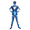Blue And White Shinny Metallic Superhero Zentai Suit