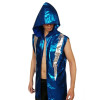 Blue Hood Shiny Metallic Unisex Zentai Suit