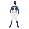 Blue & White Lycra Spandex Superhero Zentai Suit