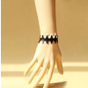 Concise Black And White Leather Fashion Lady Lolita Wrist Strap