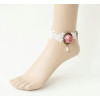 Cute White Floral Handmade Lolita Ankle Belt