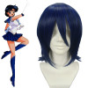 Deep Blue 35cm Sailor Moon Sailor Mercury Mizuno Ami Cosplay Wig