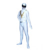Gold And White Lycra Spandex Unisex Superhero Zentai Suit
