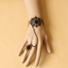 Gothic Devil Cobweb Lolita Bracelet And Ring Set