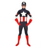 Indigo & Red Lycra Spandex Superhero Zentai Suit