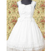 White Sleeveless Lace Bow Classic Lolita Dress