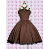 Brown Sleeveless Lace Classic Lolita Dress