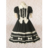 Black Short Sleeves Bow Classic Lolita Dress