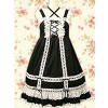 Black & White Sleeveless Bow Classic Lolita Dress