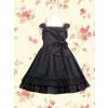 Black Sleeveless Lace Bow Classic Lolita Dress
