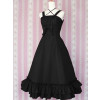 Black Sleeveless Classic Ruffles Lolita Dress