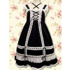 Black Sleeveless White Lace Classic Lolita Dress