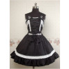 Black and White Sleeveless Lace Bow Lolita Dress