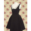 Black and White Sleeveless Lace Bow Sweet Lolita Dress
