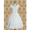 White Short Sleeves Empire Waist Sweet Lolita Dress