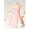 Pink Sleeveless V-Neck Lace Bow Punk Lolita Dress