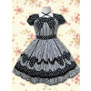 Black Short Sleeves Bow Sweet Lolita Dress